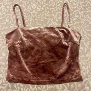 Forever 21 Pink Velvet Crop Top